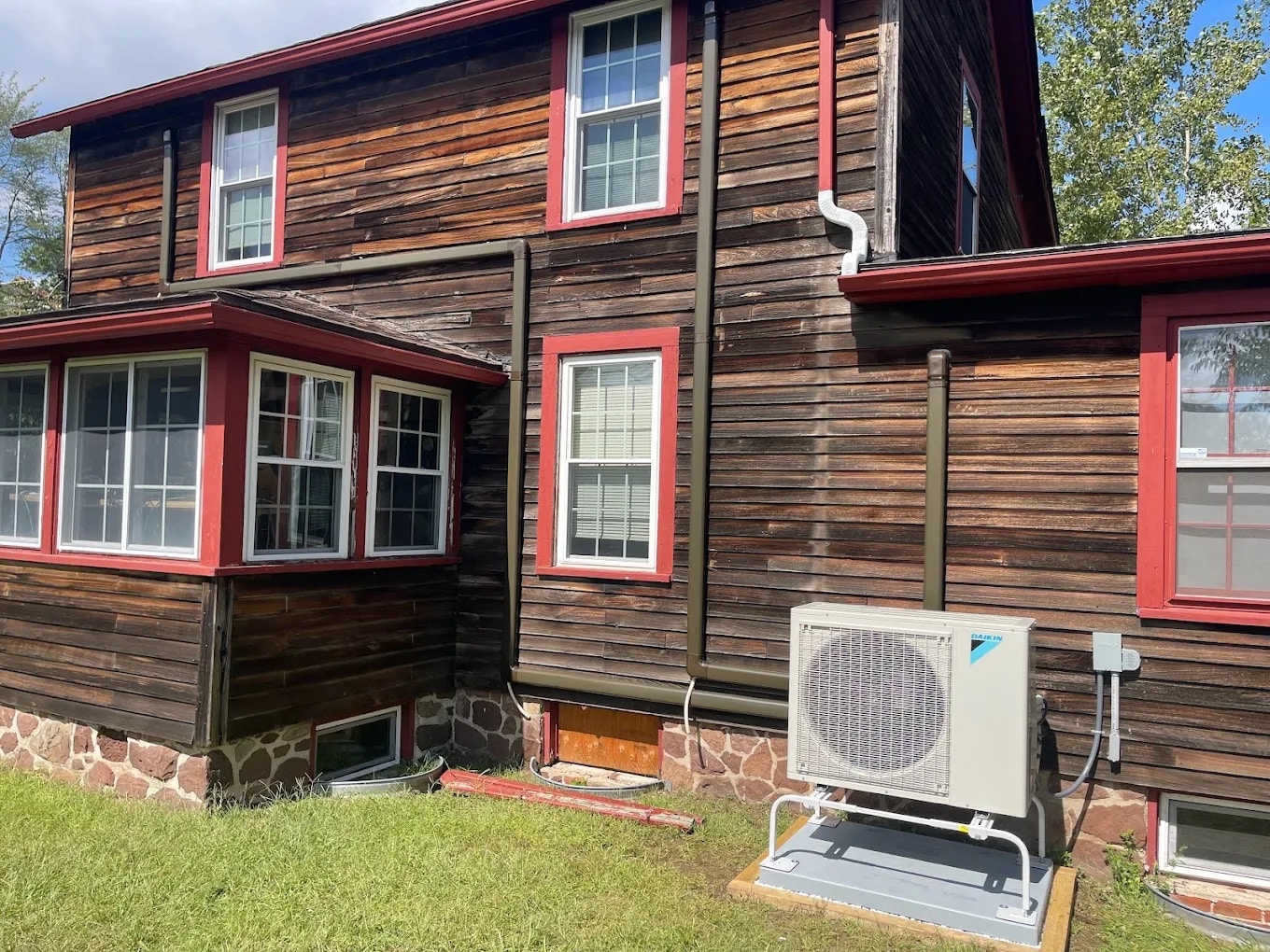 Ductless Mini-Split Heat Pump On Old House