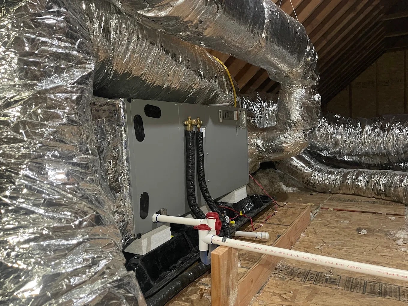 Central Air Cooling System in attic